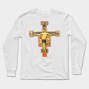 Cross of Saint Damian Byzantine icon from the 12th century Long Sleeve T-Shirt